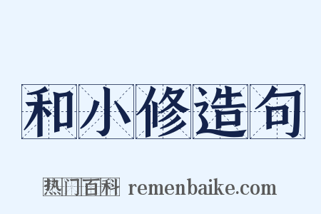 和小修造句是什么意思的图片